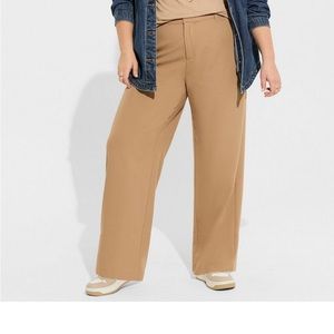 Torrid Wide Leg City Twill Camel Pants